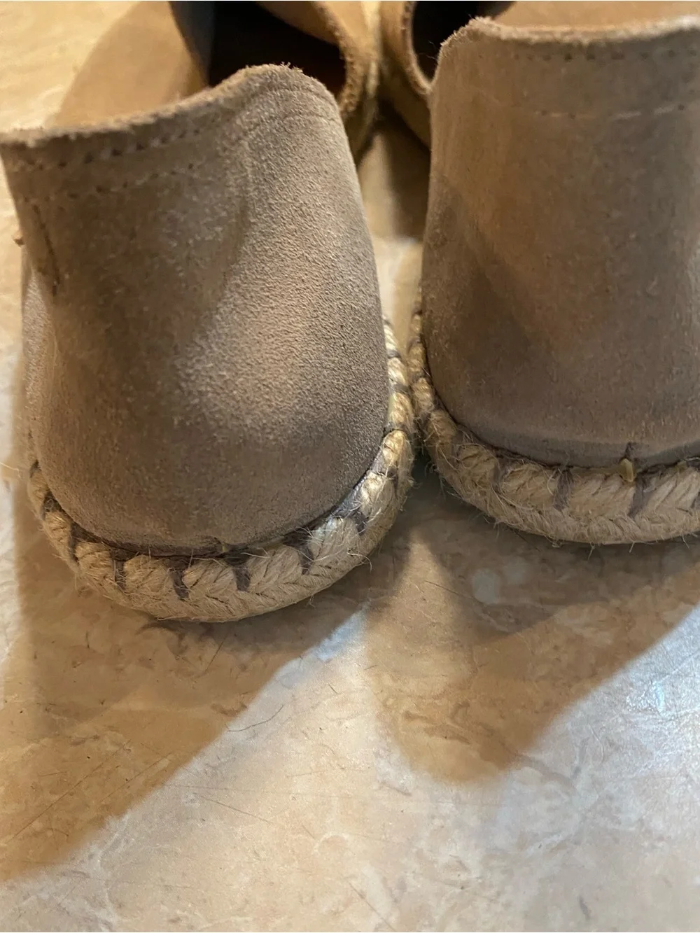 VERBENAS Taupe Suede Espadrilles for Women - Slip-On Casual